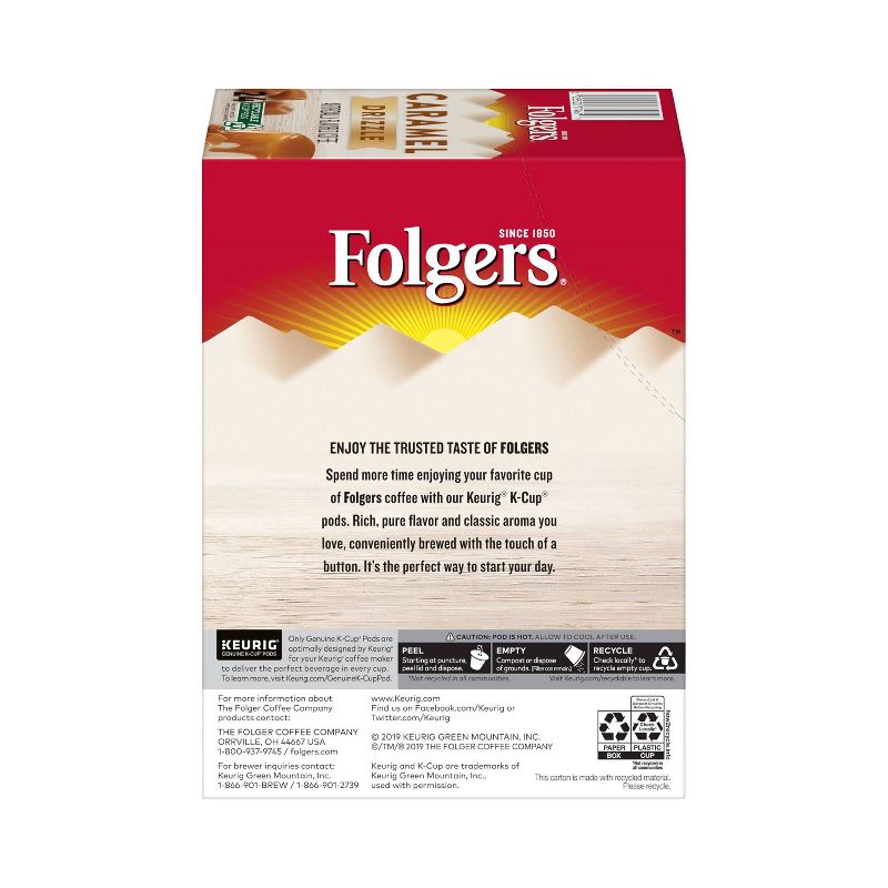 Folgers Caramel Drizzle Dark Roast Coffee - Keurig  K-Cup Pods - 24ct