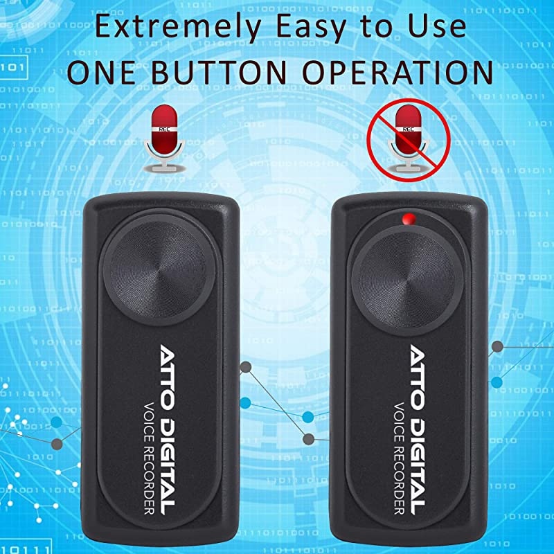 Voice Recorder with 20 Hours Battery Life | Ideal for Lectures Meetings or Interviews | 141 Hours Capacity on 8GB | nanoREC by aTTo Digital