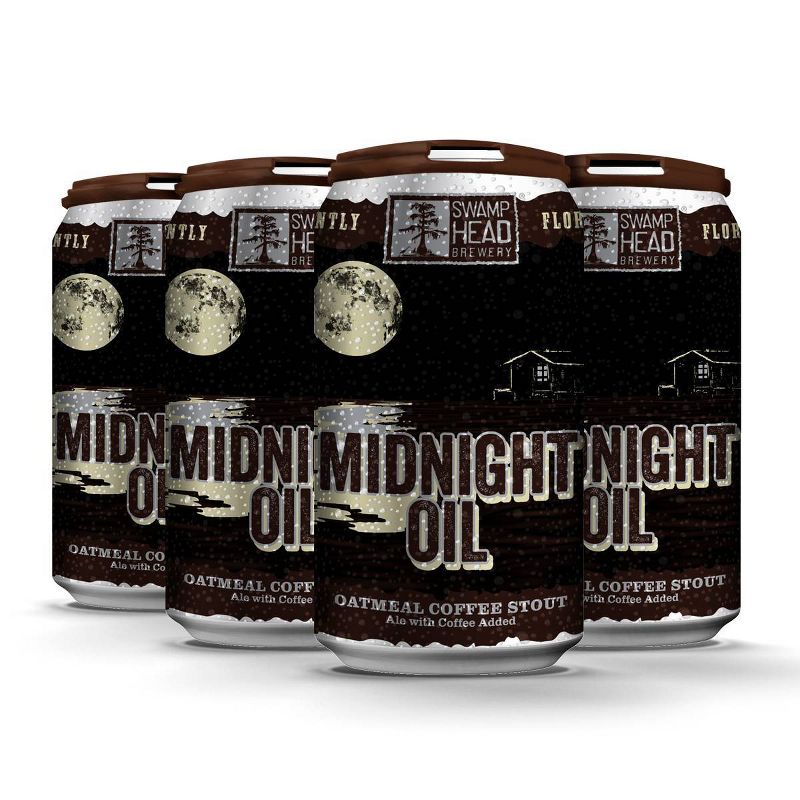 Swamp Head Midnight Oil Oatmeal Coffee Stout Beer - 6pk/12 fl oz Cans