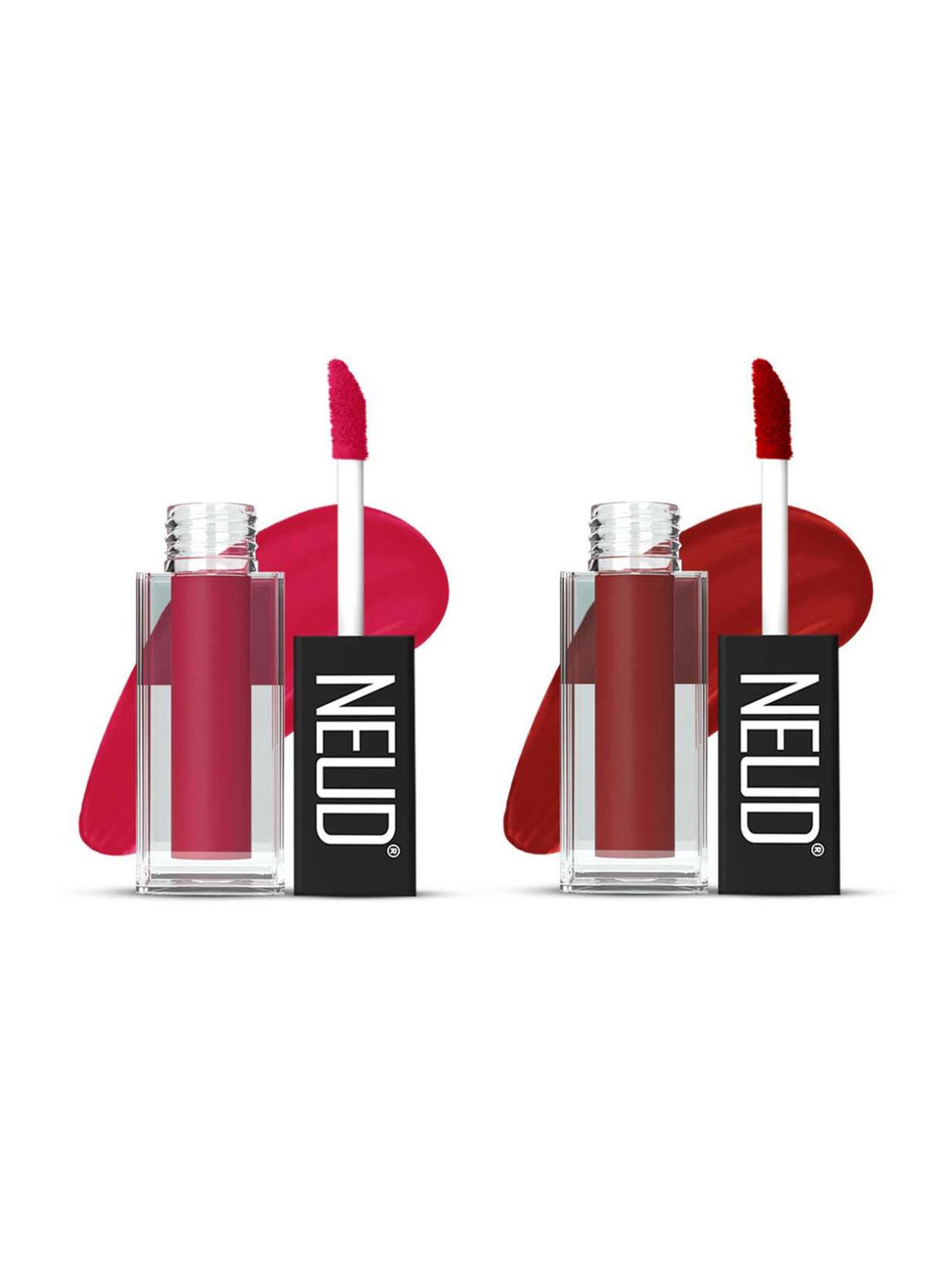 Neud Matte Liquid Lipstick Combo Hottie Crush & Perfect Pout with Two Lip Gloss Free