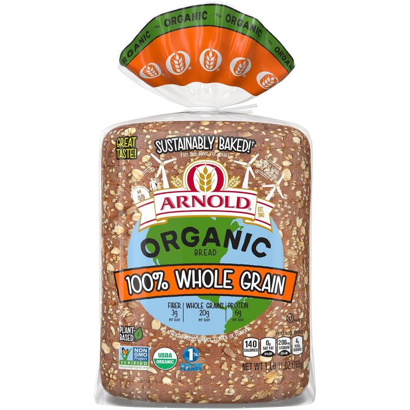 Arnold Organic 100% Whole Grain Sandwich Bread - 11oz
