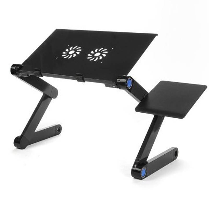 Intsupermai Portable Adjustable Aluminum Laptop Desk Stand Laptop Holder Cooling Pad Computer Riser Table