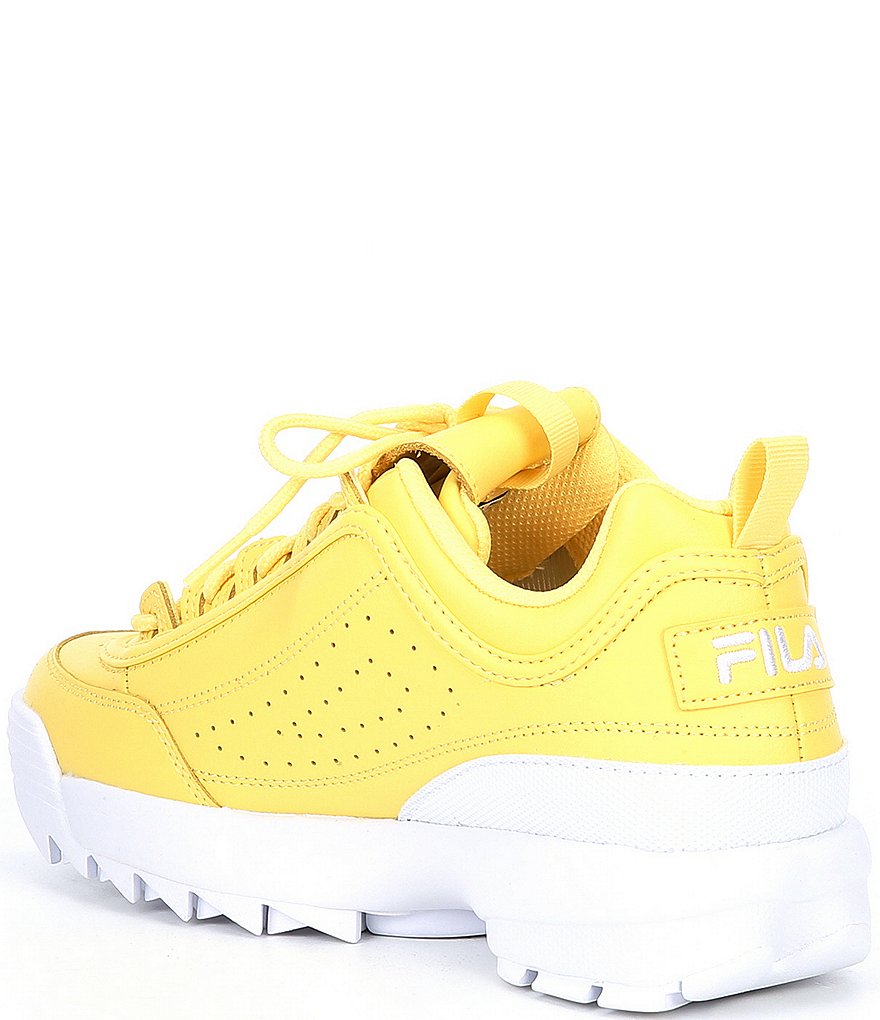 FILA Women's Disruptor II Premium Leather Chunky Lace-Up Sneakers