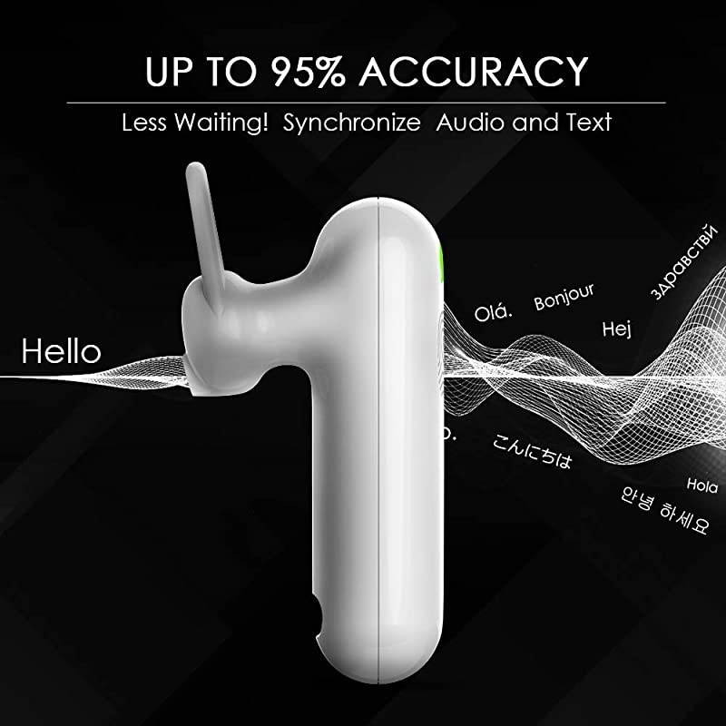 Language Translator - Supports 40 Languages & 88 Accents, Voice Translator Earbuds, Wireless Bluetooth Translator with APP, Real Time Translation, Suitable for iOS & Android with Charging Case
