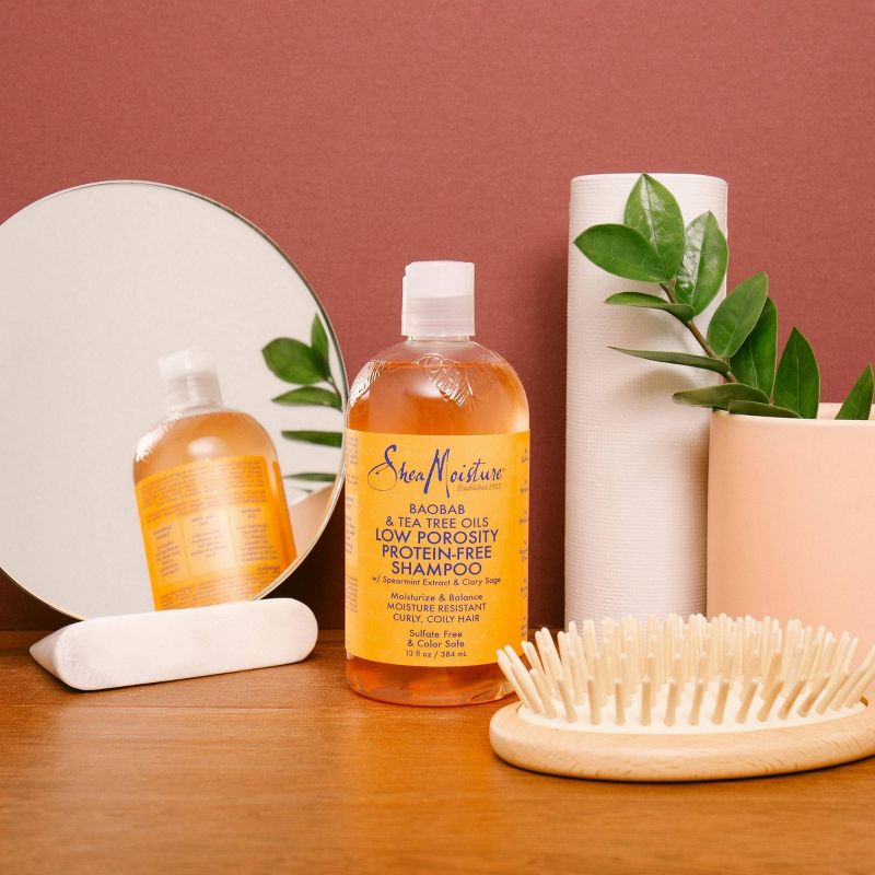 SheaMoisture Baobab & Tea Tree Oils Low Porosity Protein-Free Shampoo - 13 fl oz