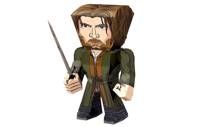 Fascinations Metal Earth Lord of The Rings Aragorn 3D Metal Model Kit