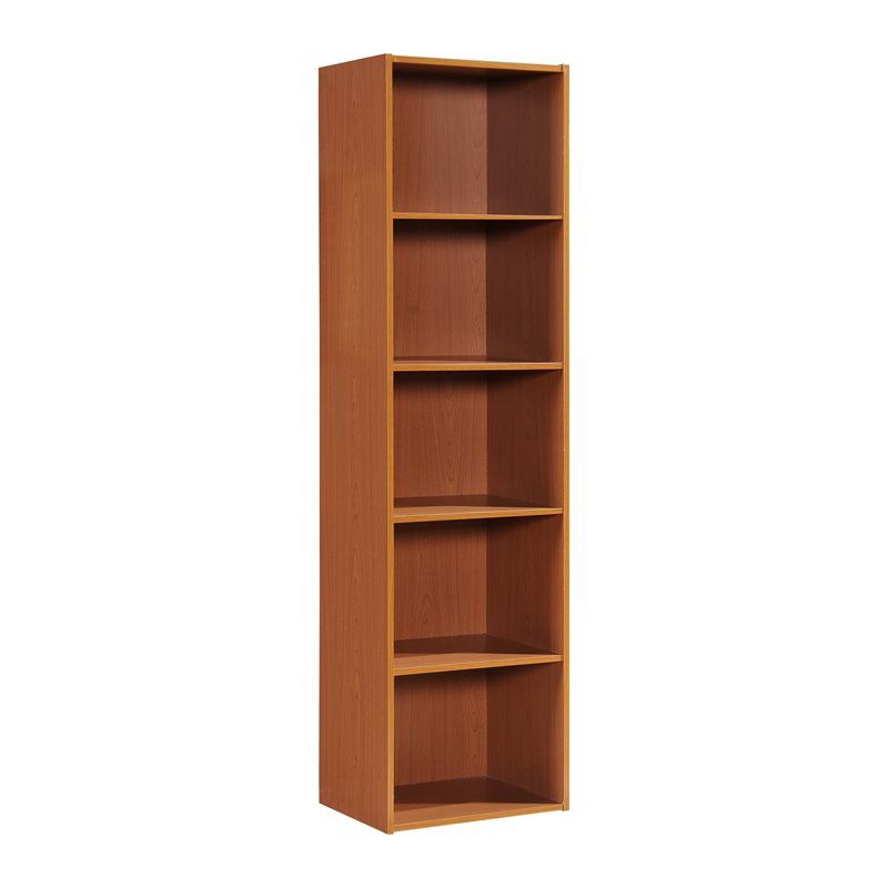 5 Shelf Bookcase in Cherry - Hodedah