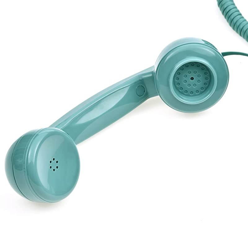 Retro Telephone  80s Classic TelephoneLandline PhoneWired Telephone for HomeHotel Fresh Blue