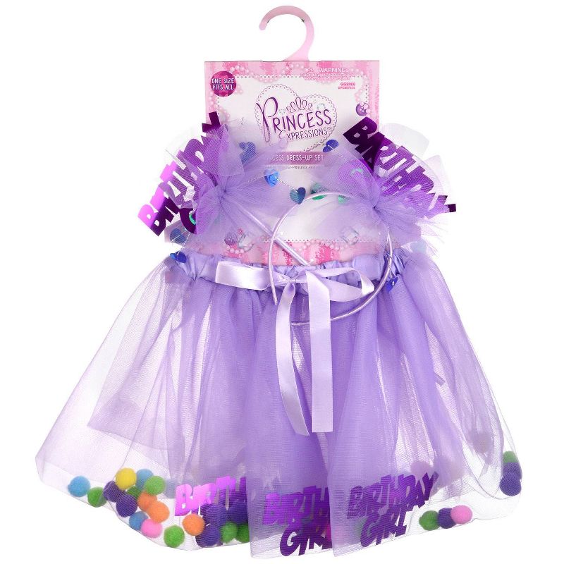 "Happy Birthday" Dress Up Costume Set Purple