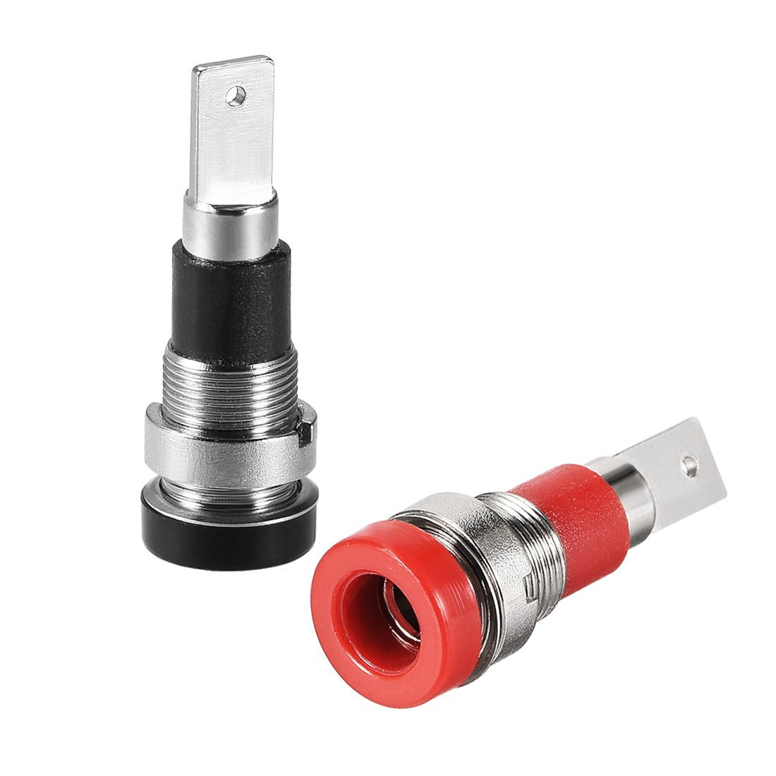 1 Pair Binding Post Terminal, M8 Thread Power Amplifier Speaker Connector, Banana Plug Jack Socket 1.14-Inch Length
