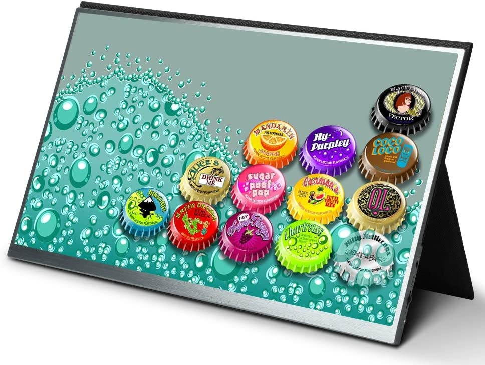 HONGO Ultra-Thin Portable Monitor 15 Inch IPS 1080P HDR Computer Gaming Monitor USBC Display for Laptop PC Phone Xbox PS4 Switch, Smart Cover Stand & Screen Protector Included