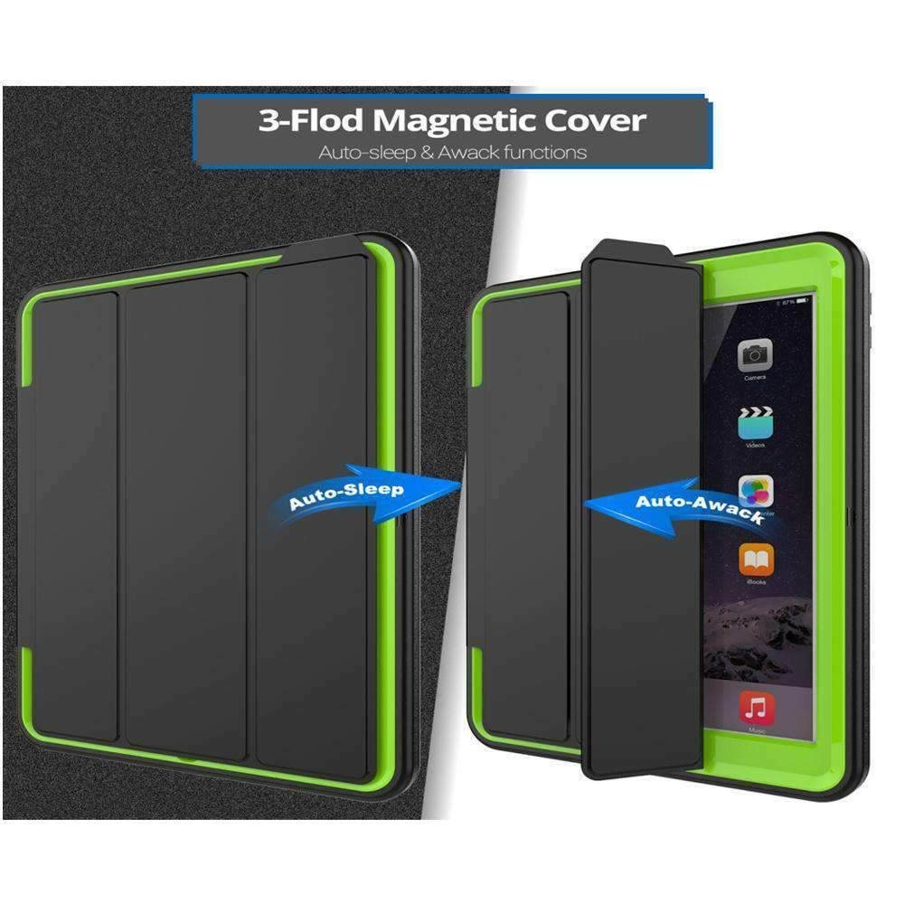 For Apple iPad 9.7" 6th generation 2018 Tough Protective Heavy Smart Case Cover