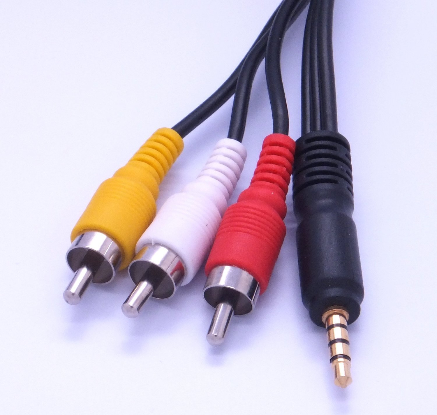 Audio / Video AV 3.5mm to 3-RCA 5ft Composite Cable for Canon Camcorders - by CyberTech&reg;