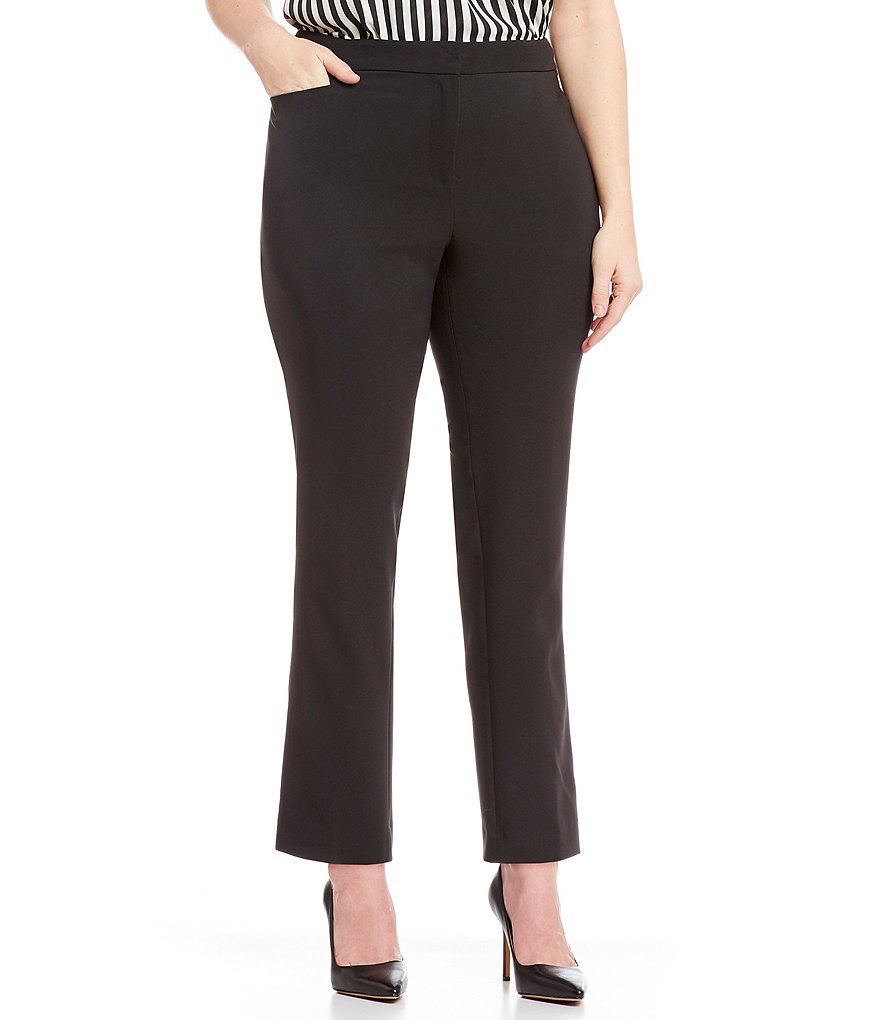 Vince Camuto Plus Front Zip Ankle Pant
