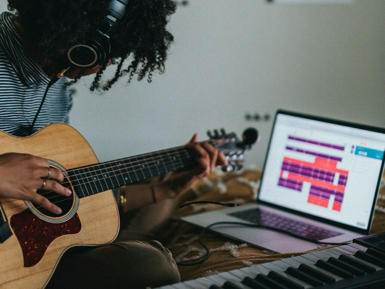 Right Angle 1/4" TRS to RA TS Unbalanced Mono Cable - Custom Length, Color Cord