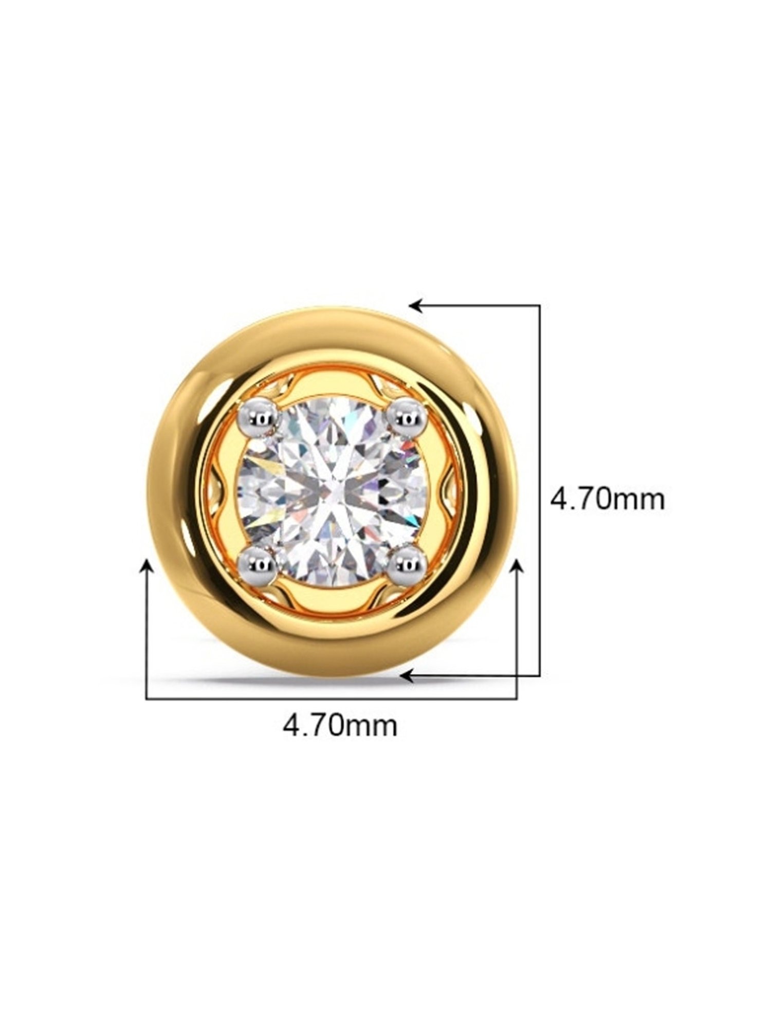 Candere by Kalyan Jewellers 18k Yellow Gold & Diamond Nosepin for Women