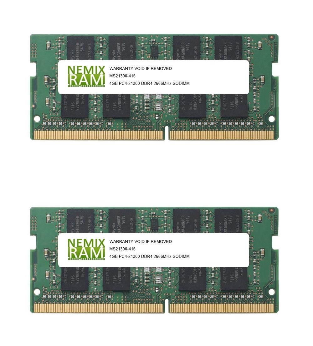 8GB (2x4GB) DDR4 2666 (PC4 21300) 1Rx16 SODIMM Laptop Memory RAM