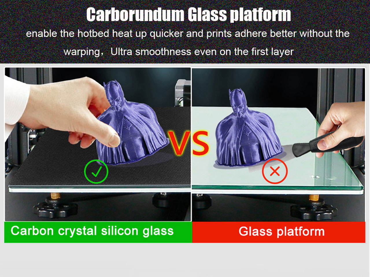 Official 3D Printer with Meanwell Power Supply ,Removable Build Surface ,Upgraded Silent Motherboard,Carborundum Glass Bed, Resume Printing,DIY Printers 300 X 300 X 400mm Print Size