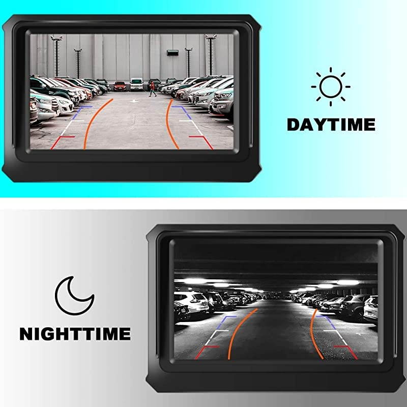 Car Backup Camera  Universal IP69K Waterproof Rear View Camera IR Night Vision with Dynamic Trajectory Guide Line Reverse Camera for Car Pickup Truck SUV RV Van