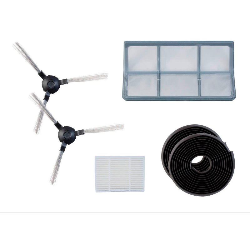 Monoprice Accessory Kit: 1x Primary & HEPA Filter |2x Side Brushes & Magentic Strips For Monoprice's Intelligent Robotic Vacuum Cleaner