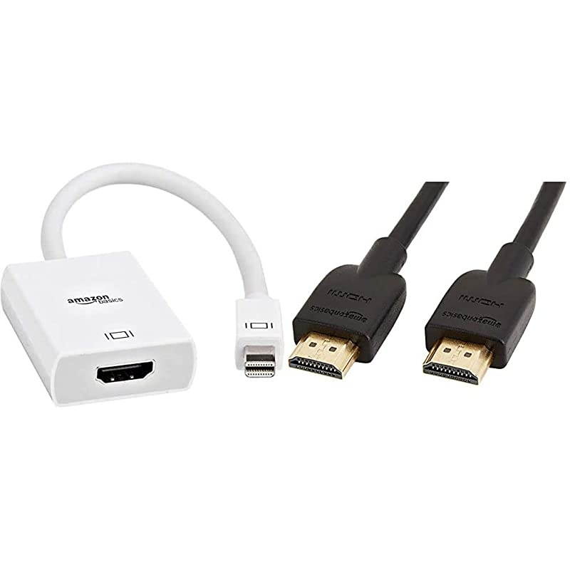 Mini DisplayPort Thunderbolt to HDMI Adapter Compatible with iMac Macbook HighSpeed HDMI Cable 6 Feet
