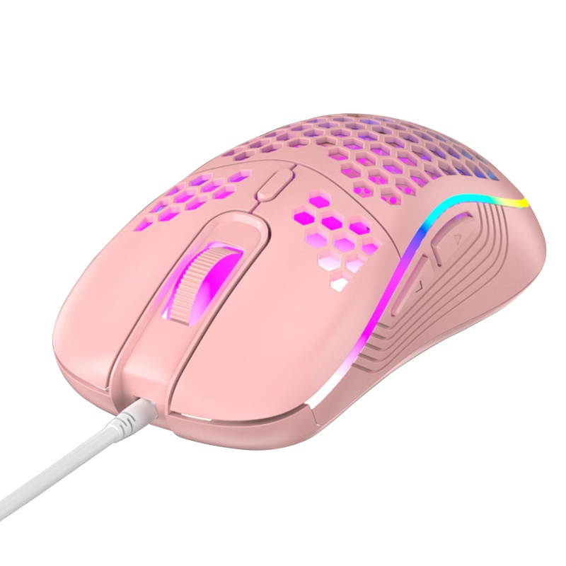 D011 Mouse Honeycomb Shell Programmable Key 7200DPI 125-1000Hz High Responsivity Gaming Mouse for Gaming
