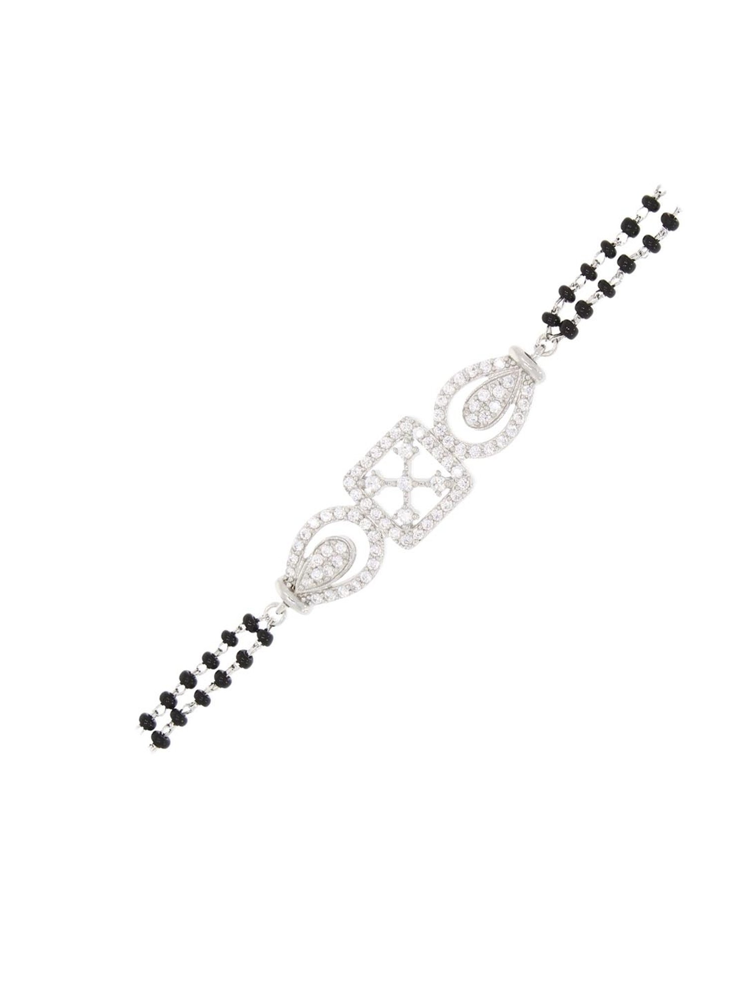 Anayra 92.5 Sterling Silver Mangalsutra Bracelet for Women