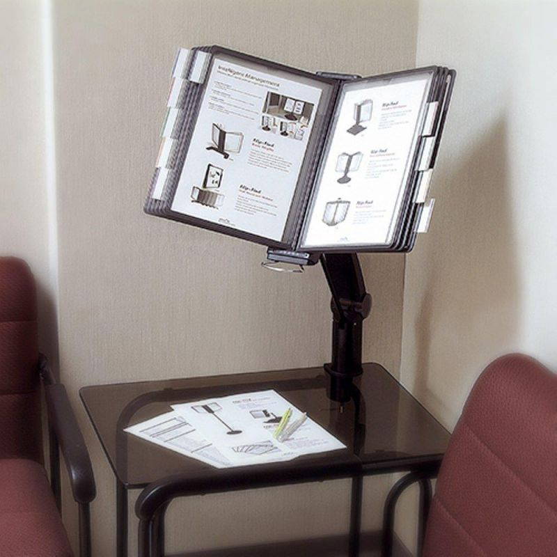 Aidata FDS010L Flex Arm Reference Organizer (Black) (27"H x 21"W x 16"D)