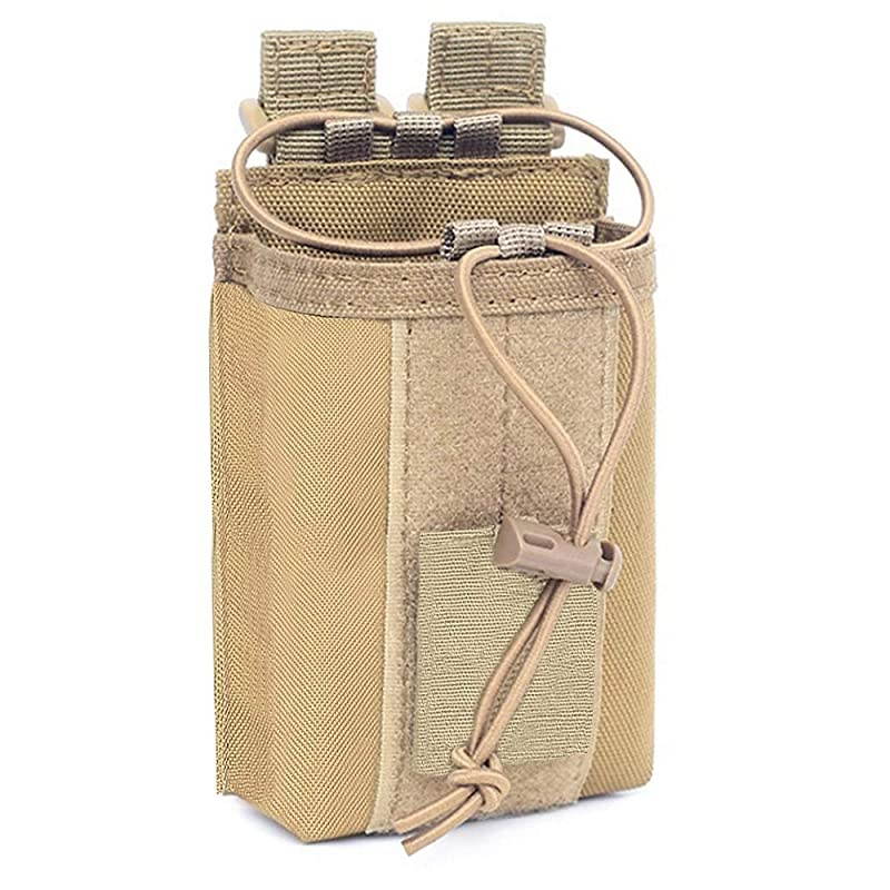 Radio Case Tactical Radio Holder Molle Radio Holster Military Heavy Duty Radios Pouch Bag for Two Ways Walkie Talkies