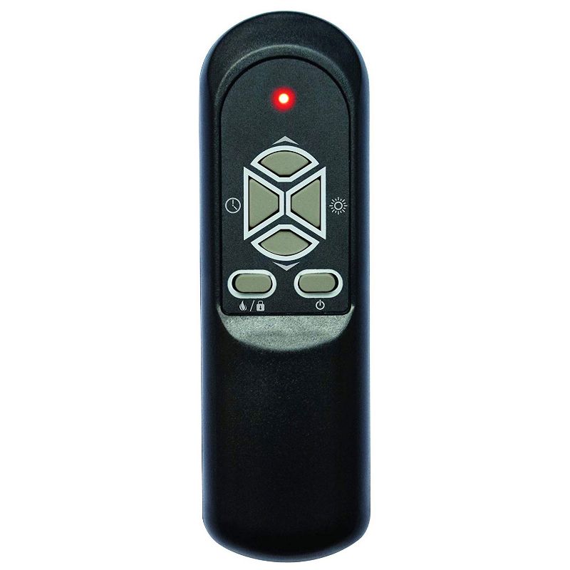 Lifesmart Large Room 1500W Portable Quartz Infrared Electric Indoor Fireplace Space Heater with 3 Heat Settings, Remote, and Tip-Over Protection, Oak