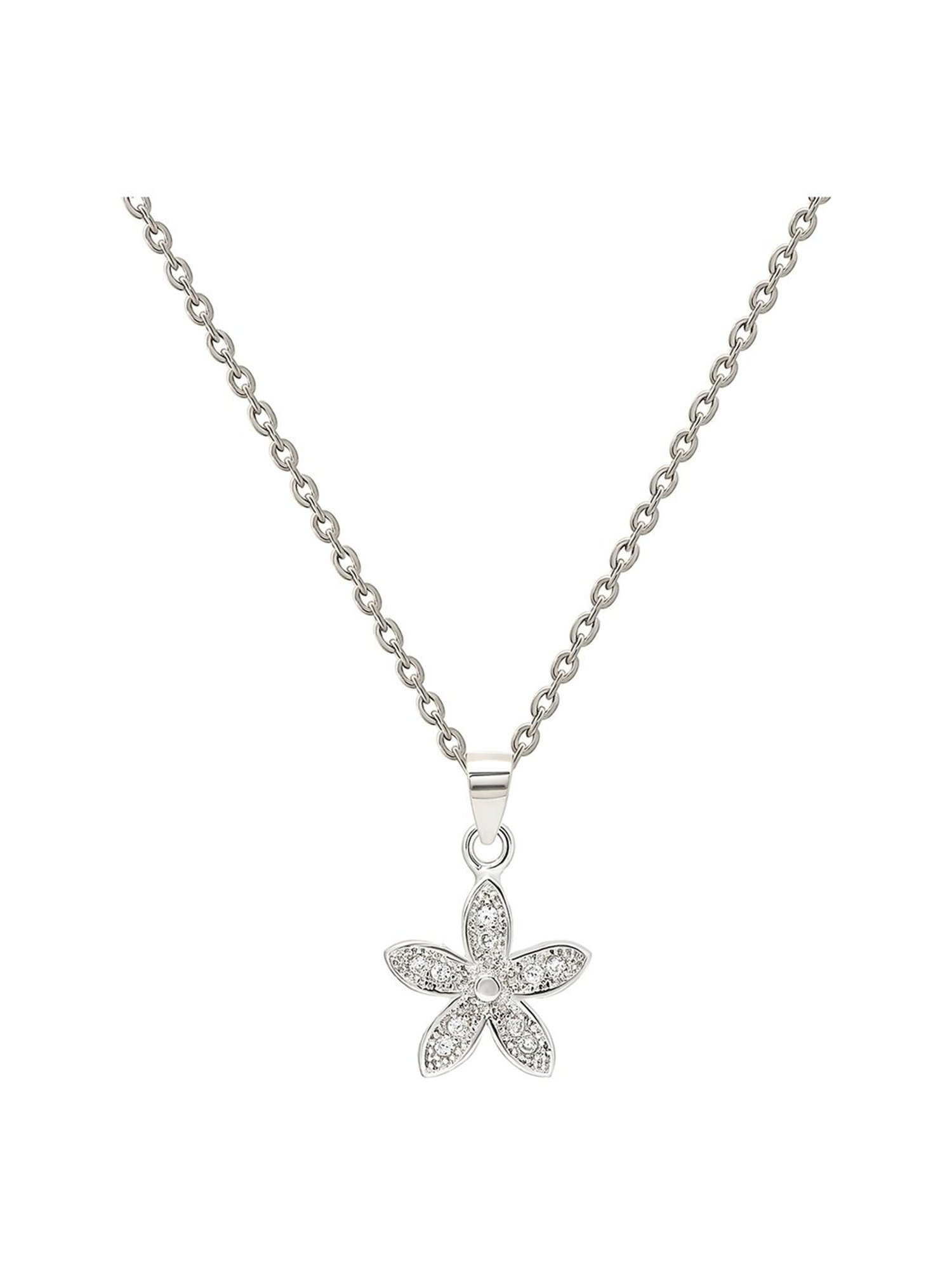 Silberry 92.5 Sterling Silver Lily Pendant Chain