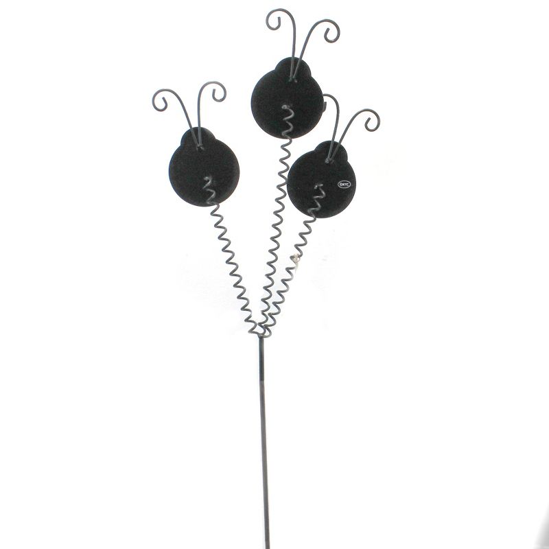 Home & Garden 34.5" Triple Lady Bug Stake Good Fortune Round Top Collection  -  Decorative Garden Stakes