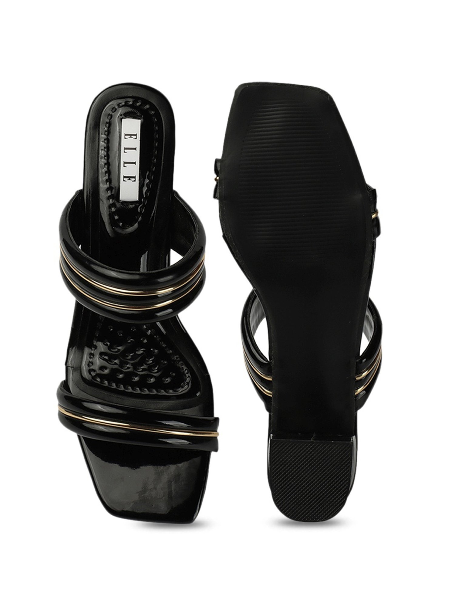 Elle Women's Black Casual Sandals