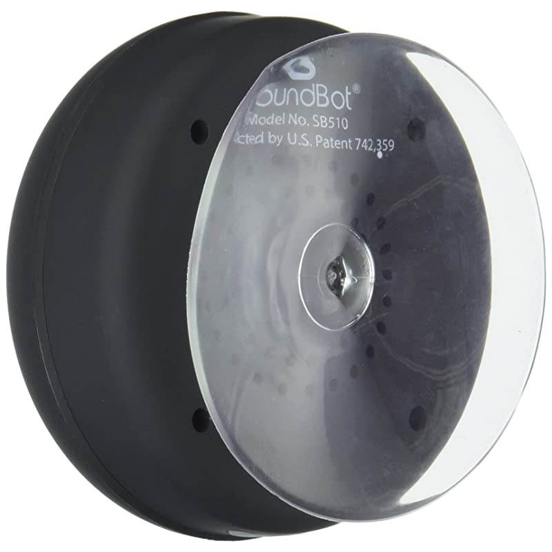 SB510 HD Water Resistant Bluetooth 30 Shower Speaker Handsfree Portable Speakerphone with Builtin Mic 6hrs of Playtime Control Buttons and Dedicated Suction Cup for ShowersGryBLK