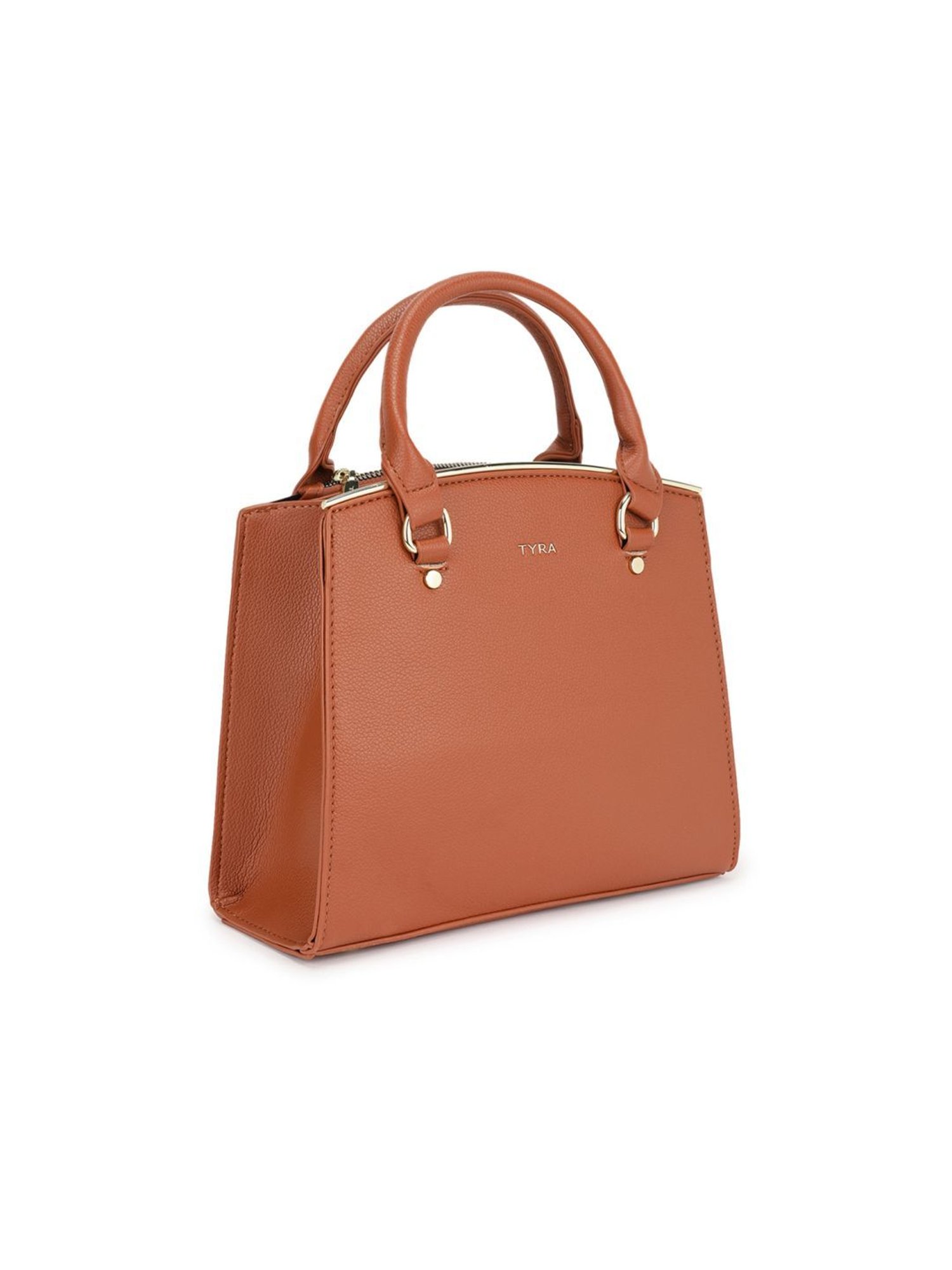 Tyra Calla Tan Solid Faux Leather Handbag