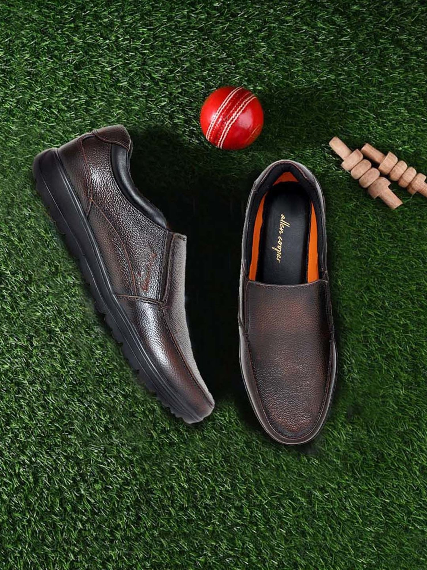 Allen cooper Men's Brown Casual Loafers