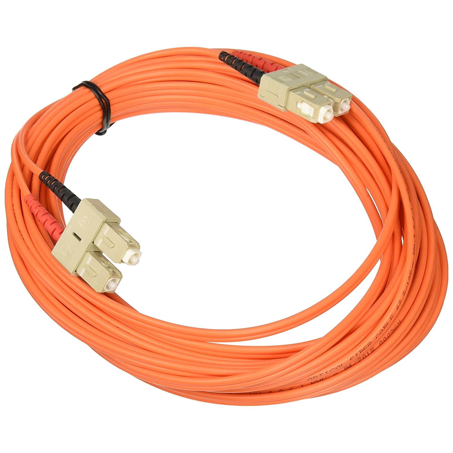 C2G 21590 OM1 Fiber Optic Cable - SC-SC 62.5/125 Duplex Multimode PVC Fiber Cable, Orange (26.2 Feet, 8 Meters)