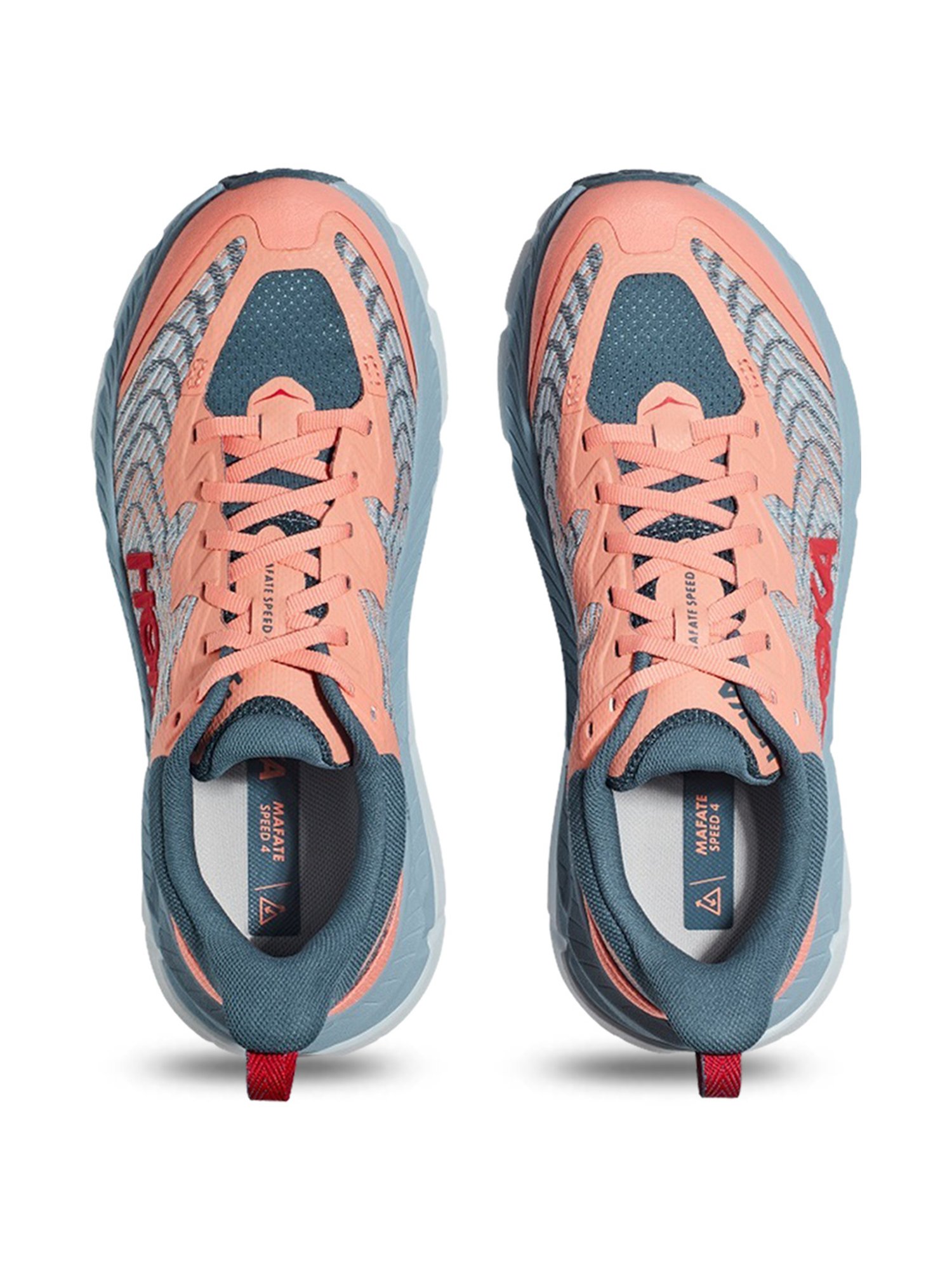 Hoka Women's W MAFATE SPEED 4 Papaya & Real Teal Running Shoes