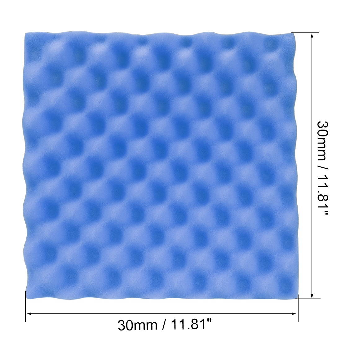 Acoustic Foam Panel Noise Absorbing Soundproof Sponge, Egg Groove, 30x30x4cm, for Recording Studio Ktv, Dark Blue, Pack of 6