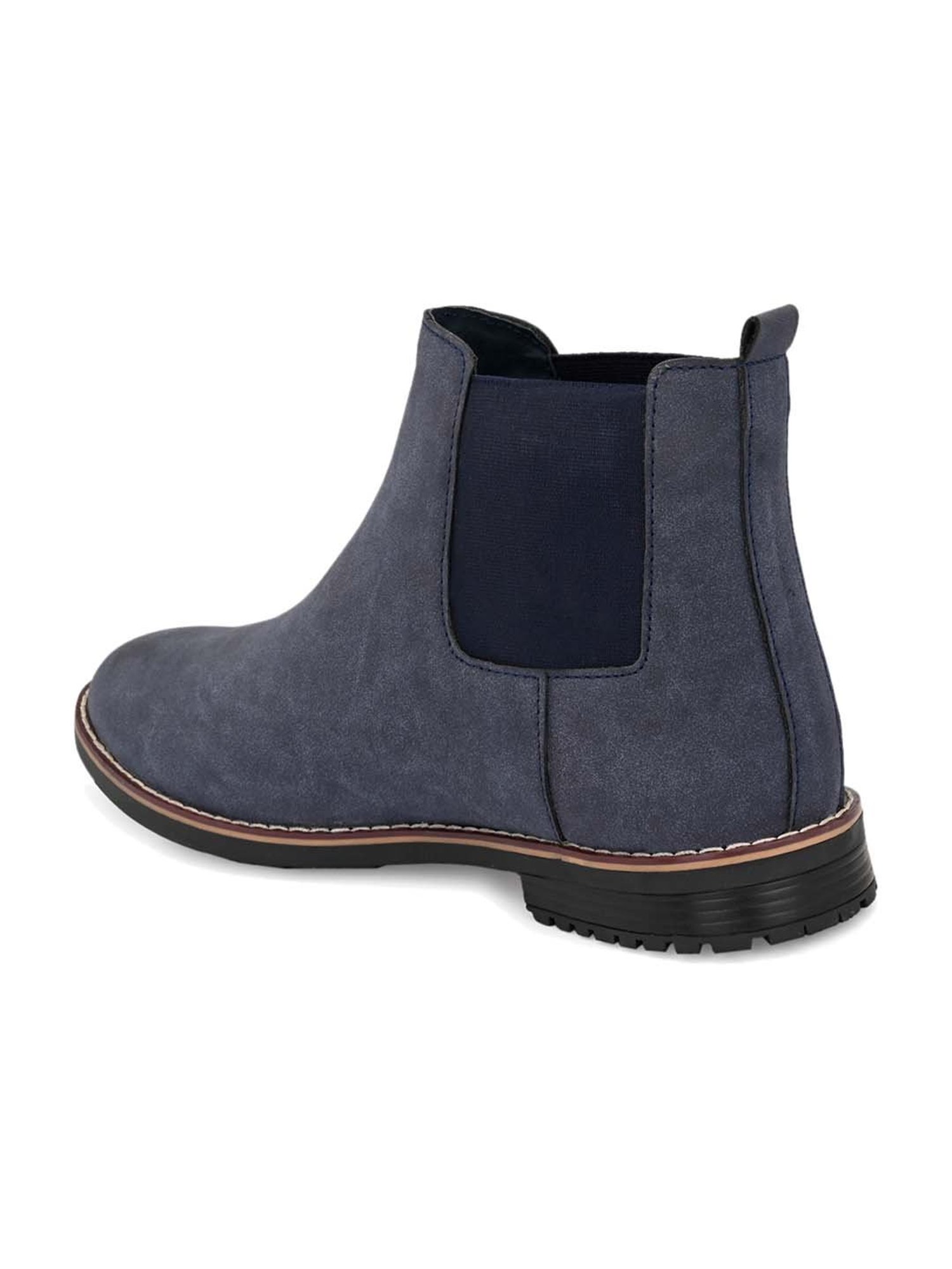 El Paso Men's Blue Chelsea Boots