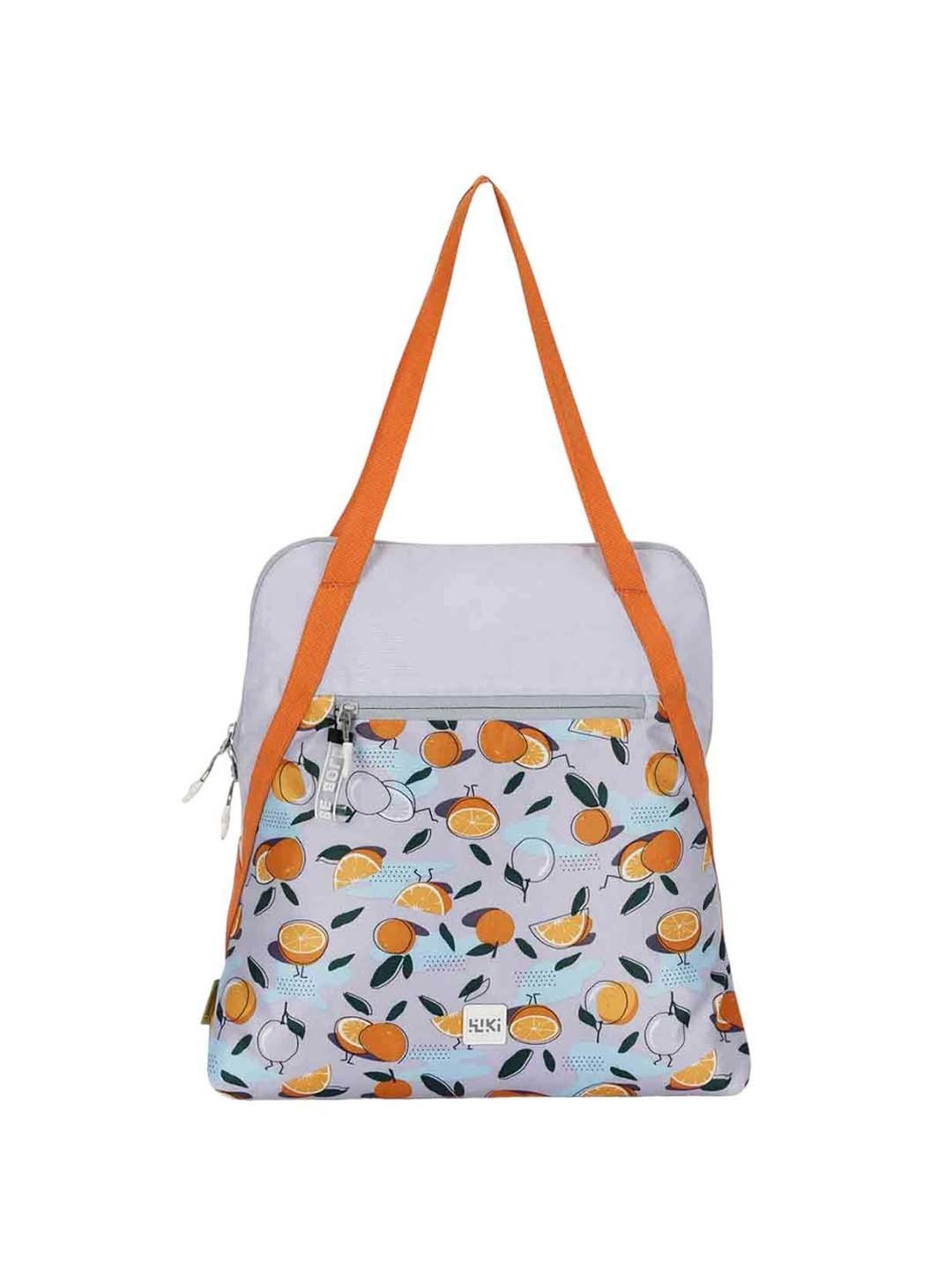 Wiki Tote Grey Printed Medium Tote Handbag
