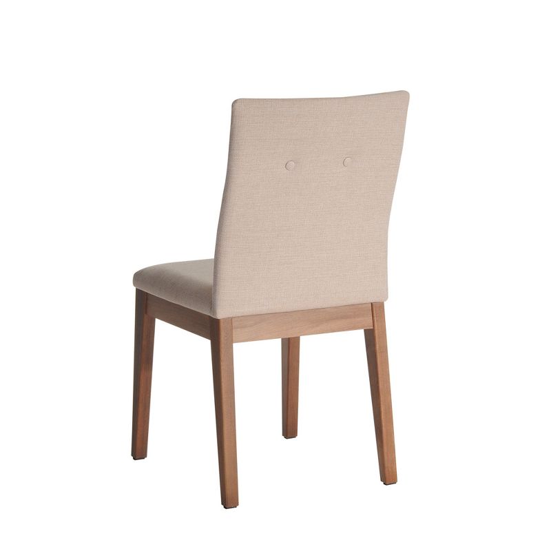 Leroy Dining Chair with Stitched Buttons Dark Beige - Manhattan Comfort