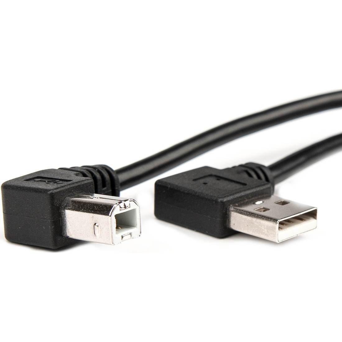 ROCSTOR Y10C223-B1 3FT USB 2.0 AB M/M 90D CABLE