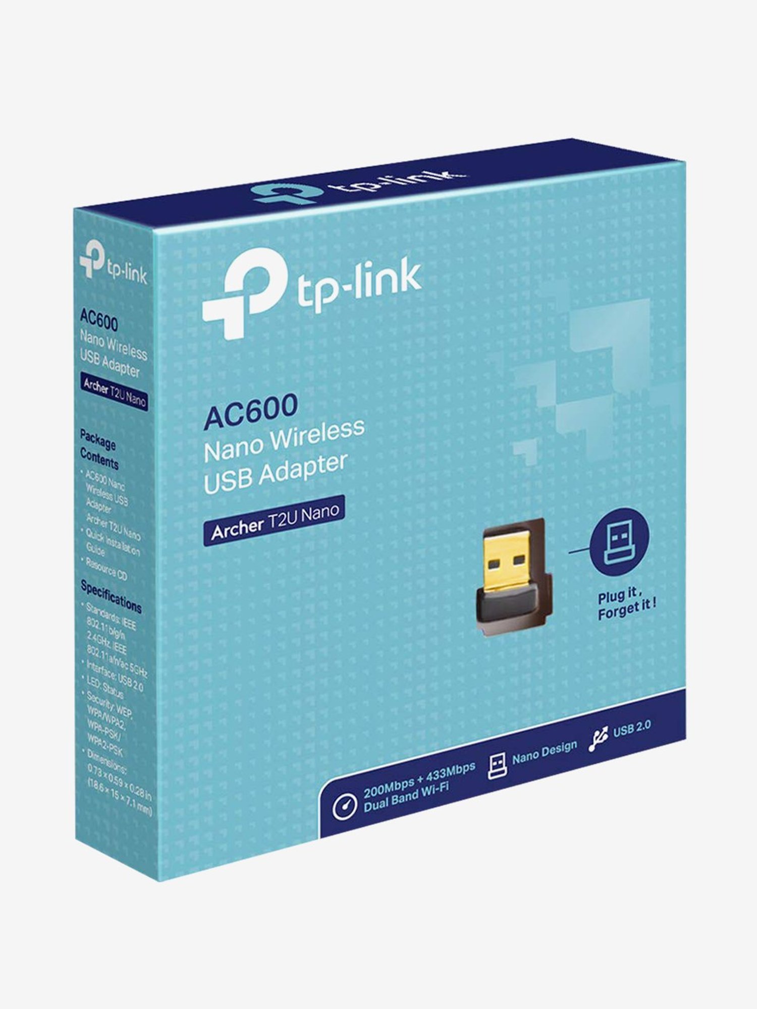 TP-Link Archer T2U Nano AC600 Dual Band Wireless USB Adapter (Black)