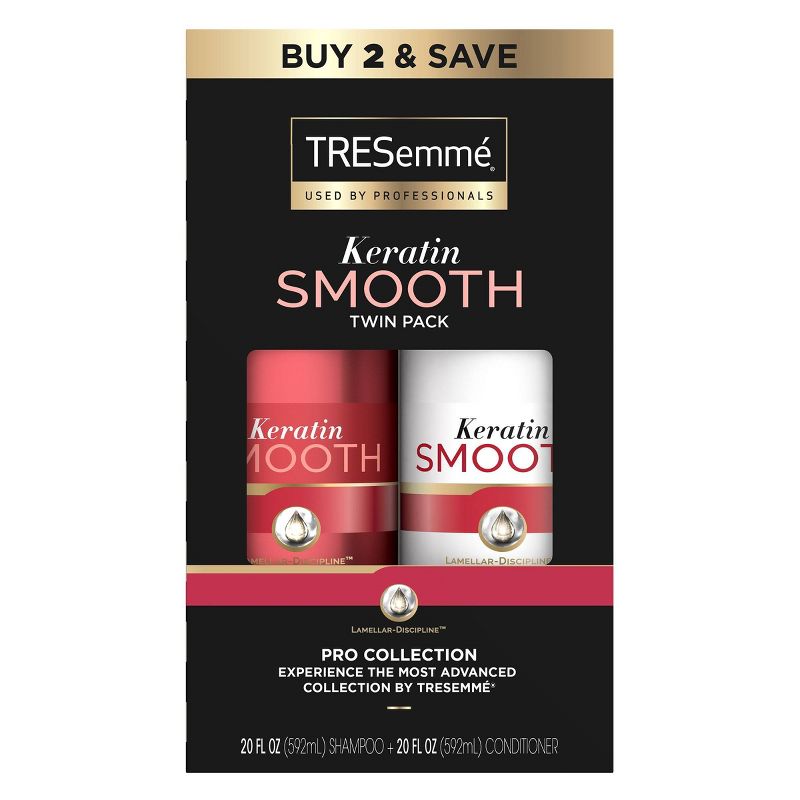 TRESemme Keratin Smooth Pro Collection Shampoo & Conditioner Bundle - 2pk/20 fl oz each