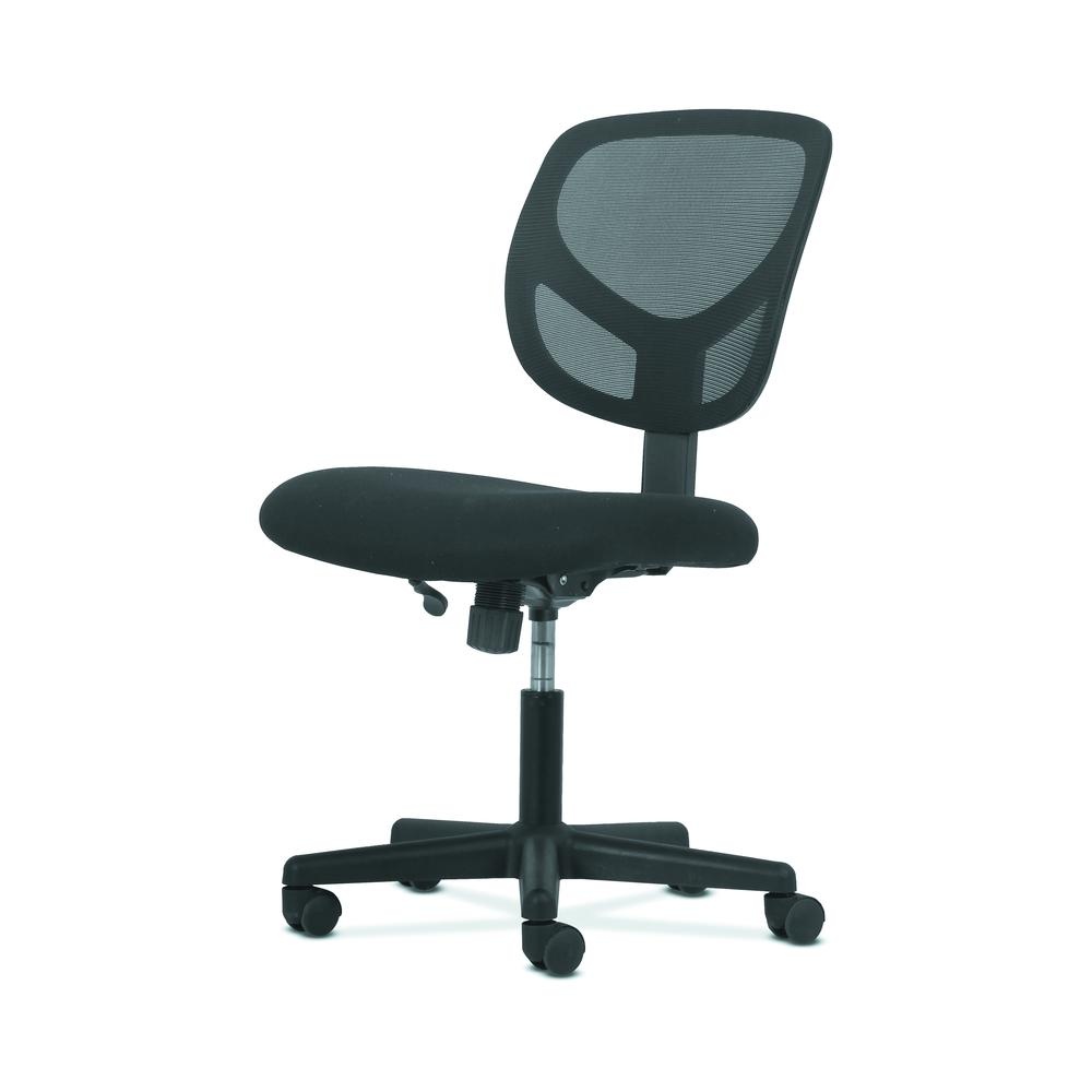 Sadie Mid-Back Task Chair - Black Seat - Fabric Back - 5-star Base - 18" Seat Width x 18" Seat Depth - 24.2" Width x 24.