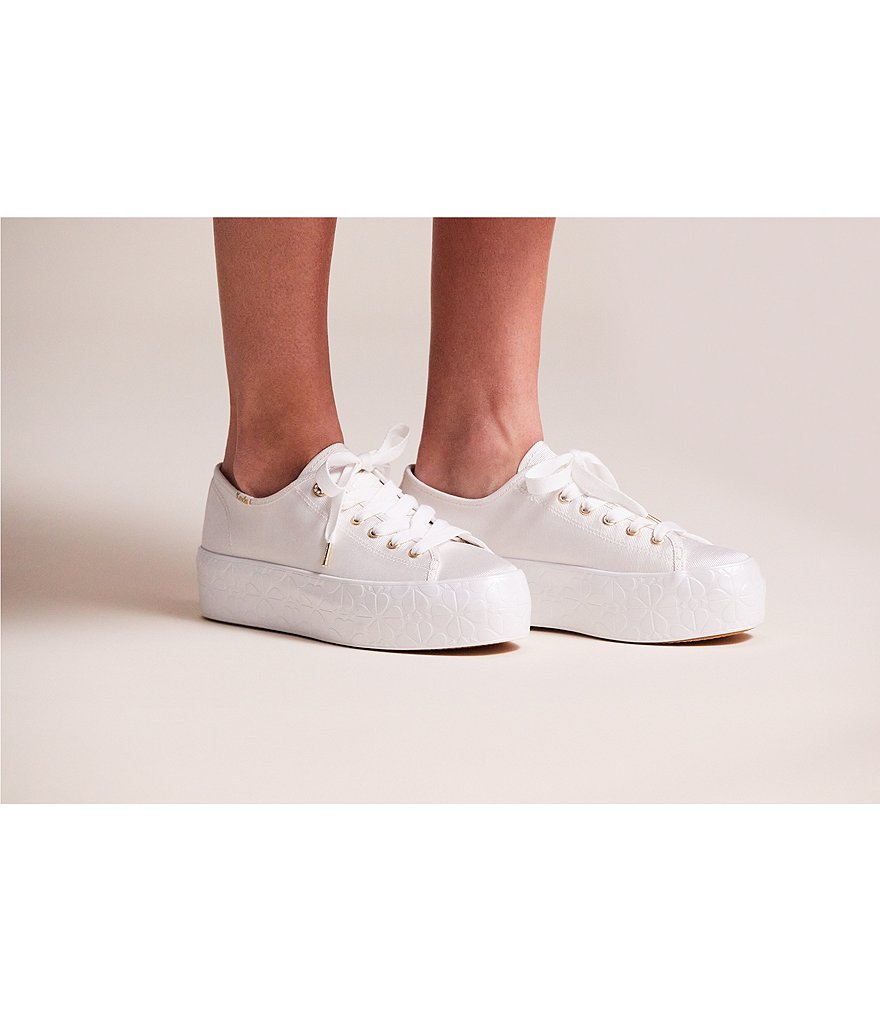 Keds x kate spade new york Triple Up Faille Logo Platform Sneakers