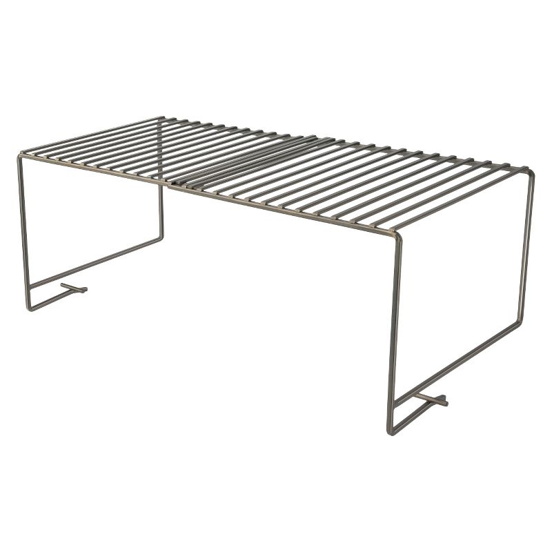 Lynk Expandable Locking Extra Shelf - Adjustable Closet Shelf Organizer - Platinum