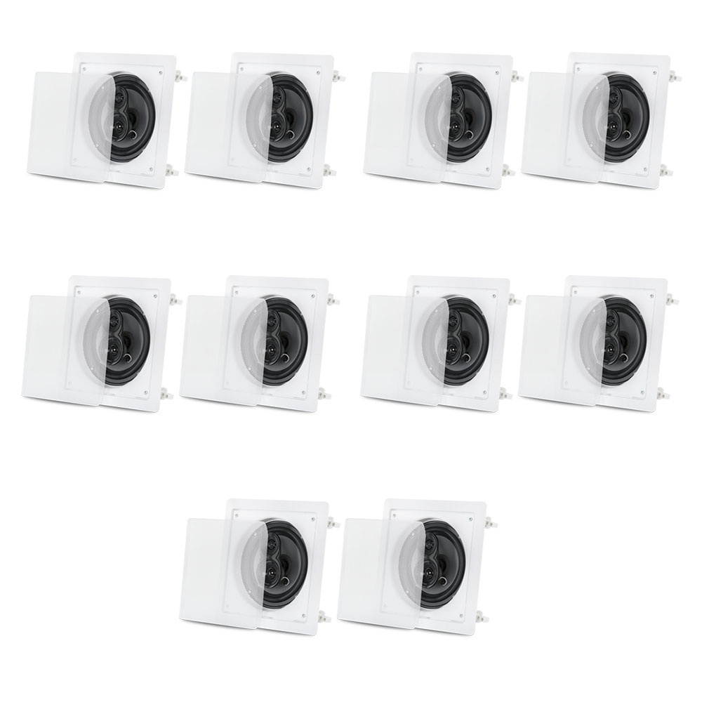 Acoustic Audio CS-I63S Flush Mount In Ceiling Speakers with 6.5" Woofers 5 Pair