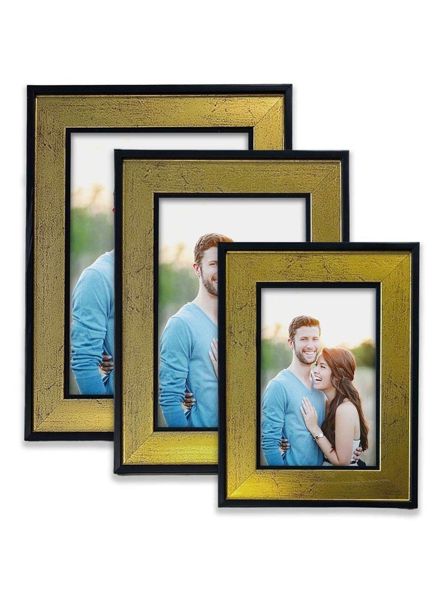 House This Kangto Brown & White Wood Photo Frame Gift Set